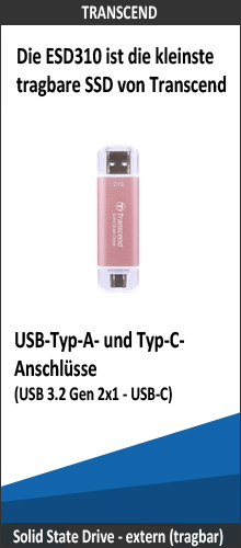 ESD310 ist eine kleine tragbare SSD